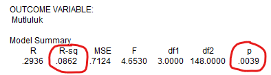 spss process Moderation Düzenleyici Değişken Analizi tablo 2