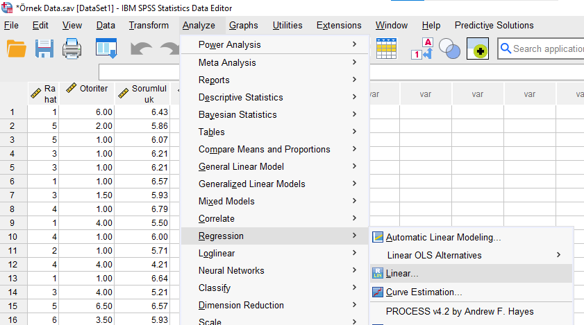 cook's distance spss hesaplama 0