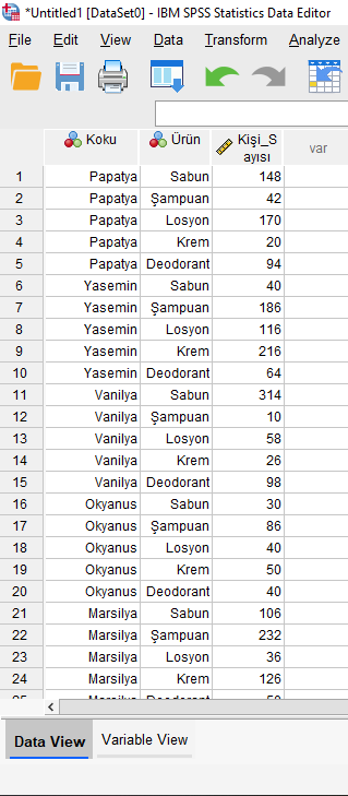uyum analizi correspondence analysis 1