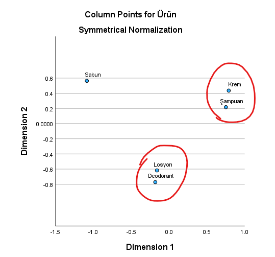 uyum analizi correspondence analysis 14