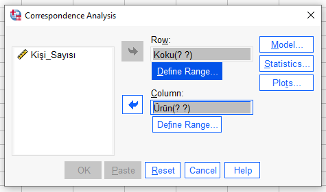 uyum analizi correspondence analysis 7