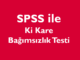 SPSS ile Ki Kare Bağımsızlık Testi