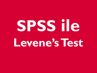 spss ile levene's test