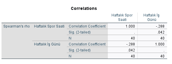 spearman korelasyon spss tablo 3