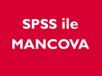 SPSS ile MANCOVA Analizi