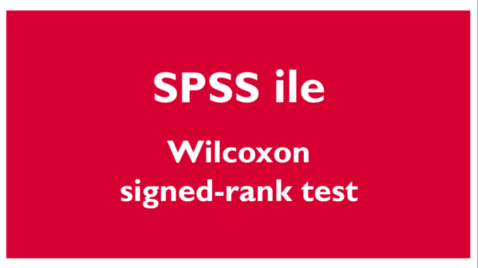 wilcoxon signed rank test