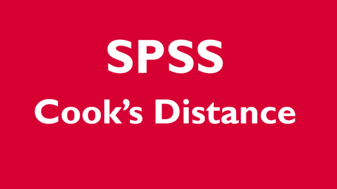 spss cook's distance