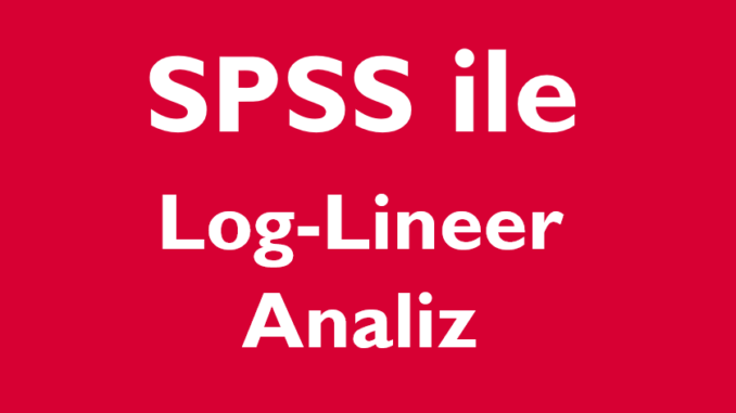 Log-Lineer Analiz (SPSS)