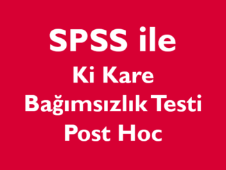 ki kare bağımsızlık testi post hoc