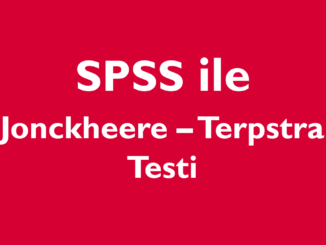 Jonckheere–Terpstra Testi SPSS (Jonckheere Trend Test)