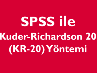 Kuder-Richardson 20 (KR-20) Yöntemi