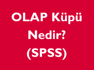 olap küpü nedir spss