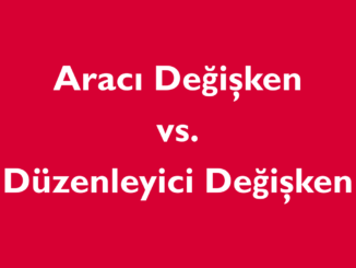 aracı değişken vs düzenleyici değişken farkı