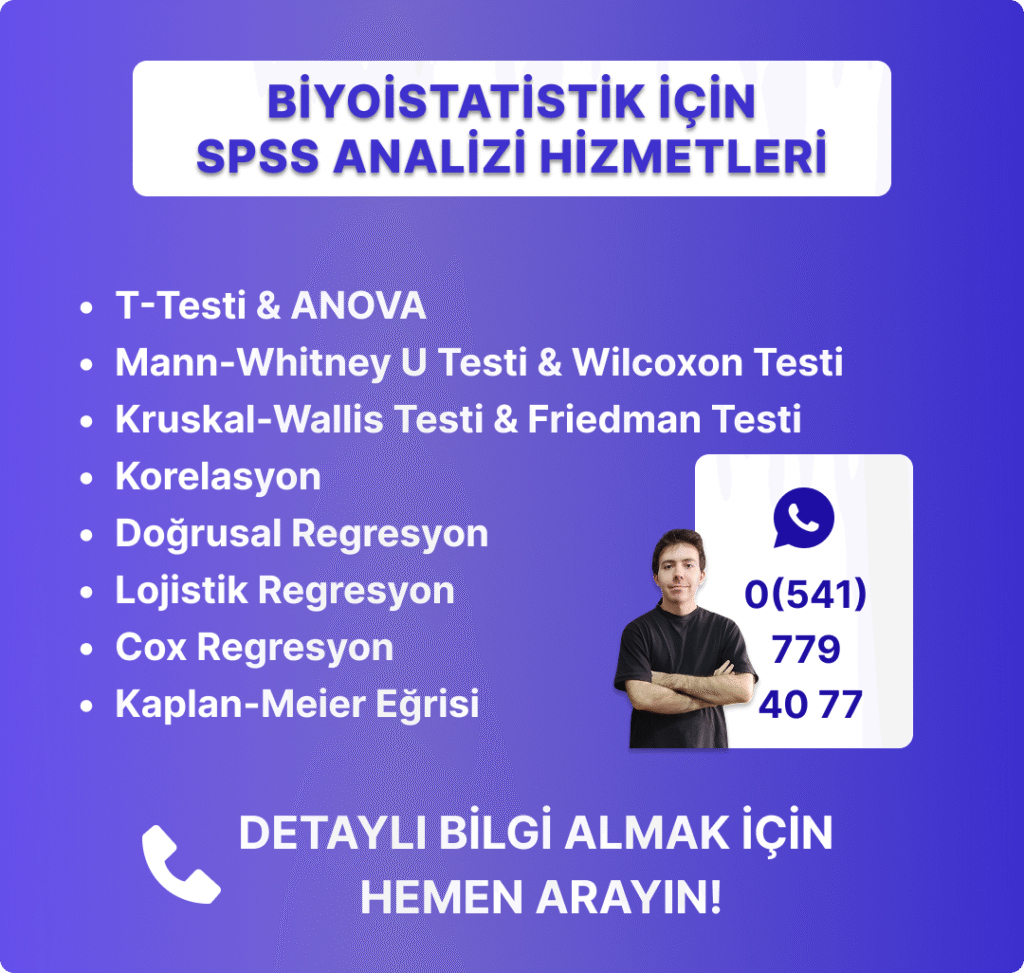 biyoistatistik için spss analizleri
