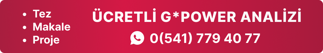 gpower analizi tez makale proje