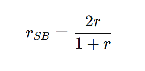 spearman brown formülü spearman brown formülü