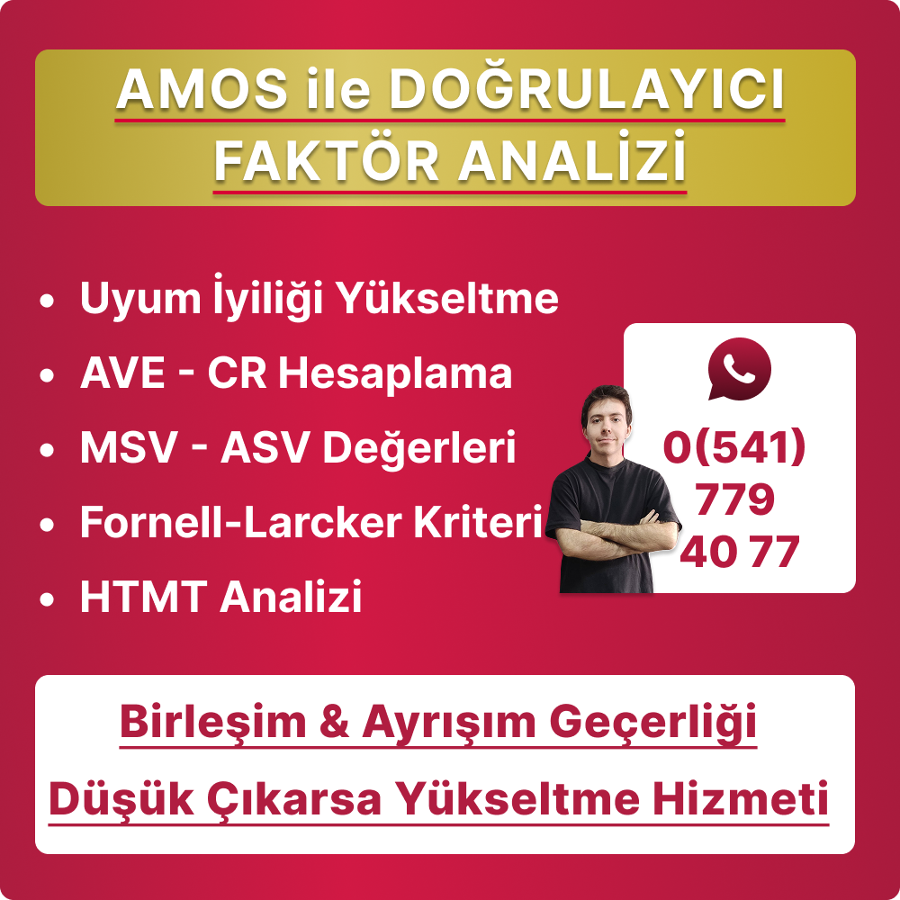 amos doğrulayıcı faktör analizi
