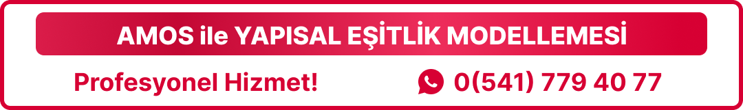 amos ile yapısal eşitlik modeli deniz
