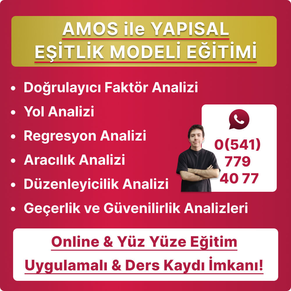 amos ile yapısal eşitlik modeli eğitimi